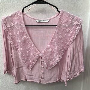 Baby Pink Zara Crop Top